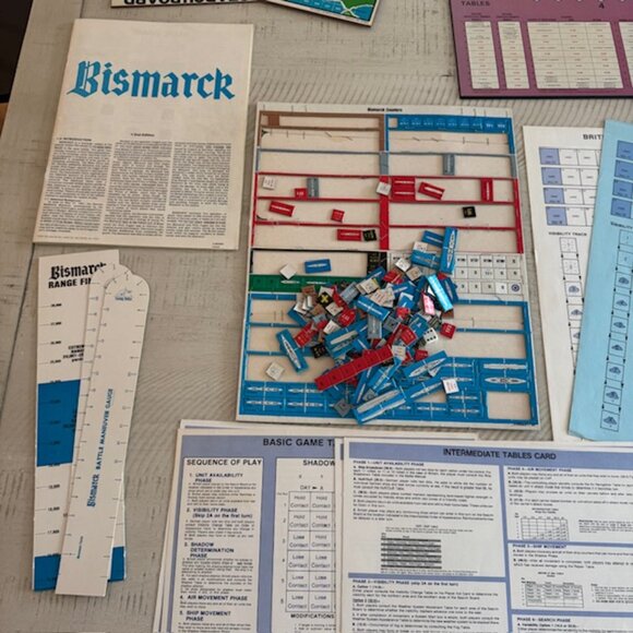 Rare, vintage 1978 Avalon Hill Bismark - Picture 5 of 11